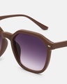 Shop Men's Purple Wayfarer Polarised Lens Sunglasses