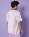 Shop Men's Purple & White Stripe Oversized T-shirt-Design