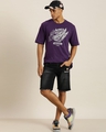 Shop Men's Purple Wings Steel Graphic Printed Oversized T-shirt-Full