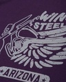 Shop Men's Purple Wings Steel Graphic Printed Oversized T-shirt