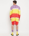 Shop Men's Purple & Yellow Tie & Dye Oversized T-shirt & Shorts Set with Matching Socks-Design