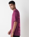 Shop Men's Purple You Will Be Eliminated Graphic Printed Oversized T-shirt-Full
