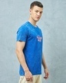 Shop Men's Blue Quakinn Around Graphic Printed Acid Wash T-shirt-Design