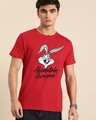 Shop Men's Red Absolutely Awesome Bunny (LTL) Graphic Printed T-shirt-Front