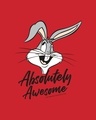 Shop Men's Red Absolutely Awesome Bunny (LTL) Graphic Printed T-shirt-Full