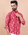 Shop Men's Red All Over Floral Printed Relaxed Fit Shirt-Design