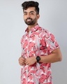 Shop Men's Red All Over Leaves Printed Shirt-Full