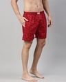 Shop Men's Red All Over Printed Cotton Boxers-Full