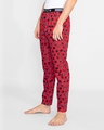 Shop Men's Red All Over Printed Cotton Pyjamas-Full