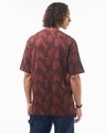 Shop Men's Red All Over Printed Oversized T-shirt-Full