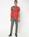 Shop Men's Red All Over Shenlong Printed T-shirt