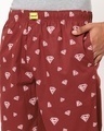 Shop Men's Red All Over Super Doodle Printed Pyjamas