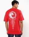 Shop Men's Red Alpha Wolf Graphic Printed Oversized T-shirt-Design