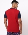 Shop Men's Red and Blue Color Block Henley T-shirt-Design