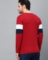 Shop Men's Red and White Color Block Slim Fit T-shirt-Full