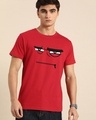 Shop Men's Red Angry Zip T-shirt-Front