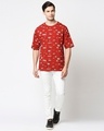 Shop Men's Red AOP Oversized T-shirt