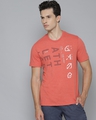 Shop Men's Red Athletics Typography Slim Fit T-shirt-Front