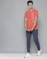 Shop Men's Red Athletics Typography Slim Fit T-shirt-Full