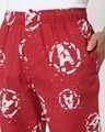 Shop Men's Red Avengers Broken Logo Printed Pyjamas