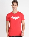 Shop Men's Red Batman Logo Printed T-shirt-Front