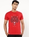 Shop Men's Red Beast Within Graphic Printed T-shirt-Front