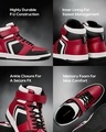 Shop Men's Red & Black Color Block High Top Sneakers-Full