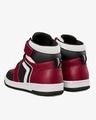 Shop Men's Red & Black Color Block High Top Sneakers