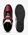 Shop Men's Red & Black Color Block High Top Sneakers