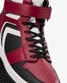 Shop Men's Red & Black Color Block High Top Sneakers