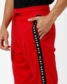 Shop Men's Red & Black Color Block Joggers