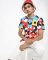 Shop Men's Red & Blue All Over Jade Daze Printed T-shirt-Full