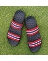 Shop Men's Red & Blue Striped Slippers-Front