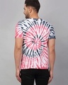 Shop Men's Red & Blue Tie & Dye Slim Fit T-shirt-Full