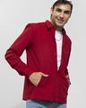 Shop Men's Red Bolsillo Slim Fit Shirt-Full