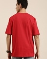Shop Men's Red California Typography Oversized T-shirt-Full
