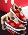 Shop Men's Red Color Block Sneakers-Front