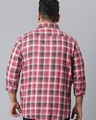 Shop Men's Red Checked Plus Size Shirt-Full