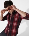 Shop Men's Red Checked Shirt-Front