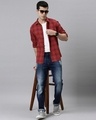 Shop Men's Red Checked Slim Fit Shirt