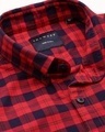 Shop Men's Red Checked Slim Fit Shirt