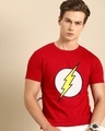 Shop Men's Red Classic Flash Logo (FL) Graphic Printed T-shirt-Front