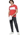 Shop Men's Red Color Block Slim Fit T-shirt-Full