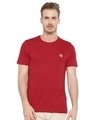Shop Men's Red Cotton Brand Logo Printed T-shirt
