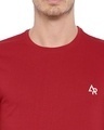 Shop Men's Red Cotton Brand Logo Printed T-shirt-Design