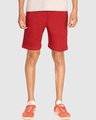 Shop Men's Red Cotton Lounge Shorts-Front