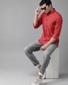 Shop Men's Red Cotton Shirt-Full
