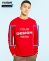 Shop Men's Red Customizable Oversized T-shirt-Front