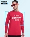 Shop Men's Red Customizable T-shirt-Front