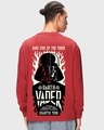 Shop Men's Red Darth Vader Graphic Printed Oversized T-shirt-Front